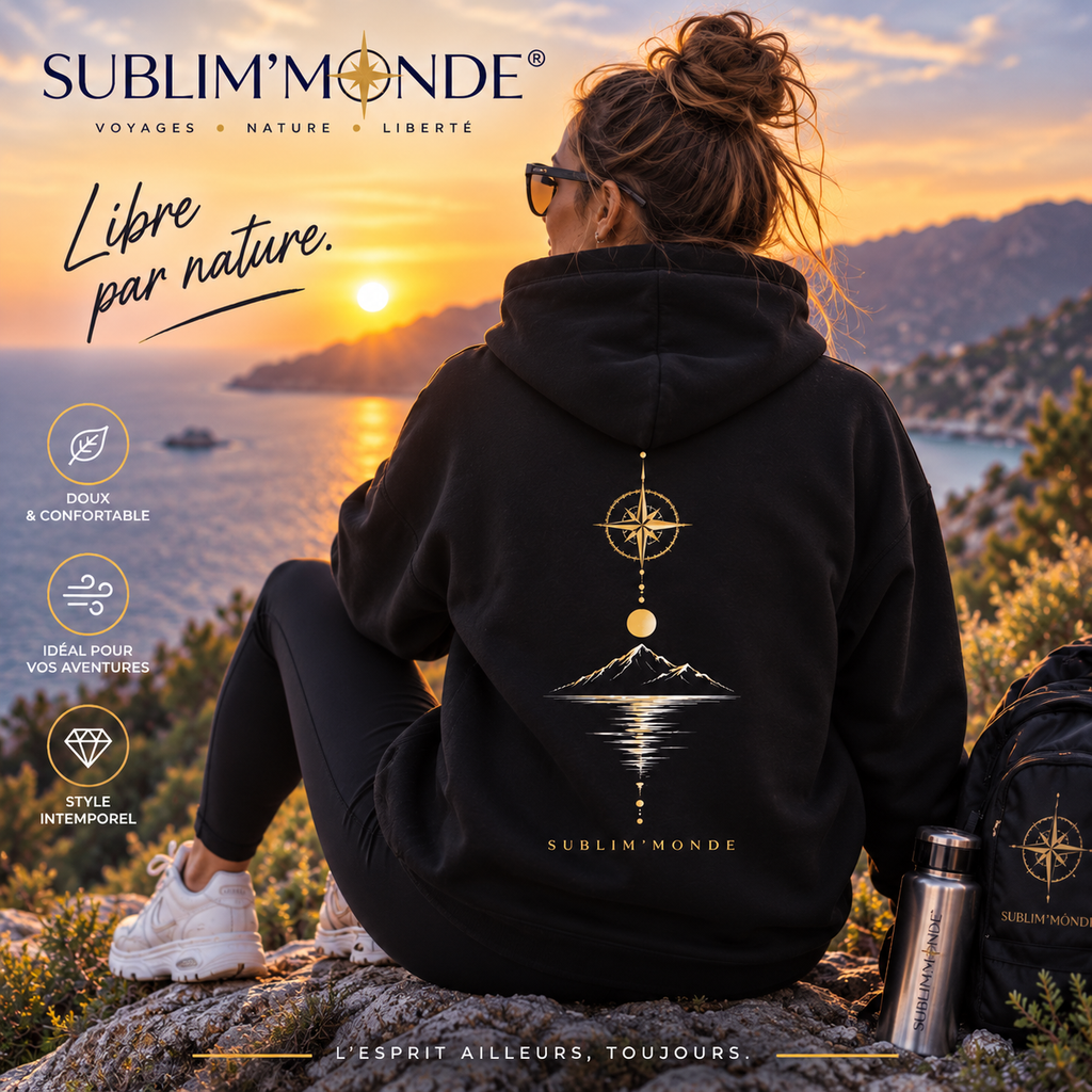 Sweat à capuche femme évasion - Sublim'monde
