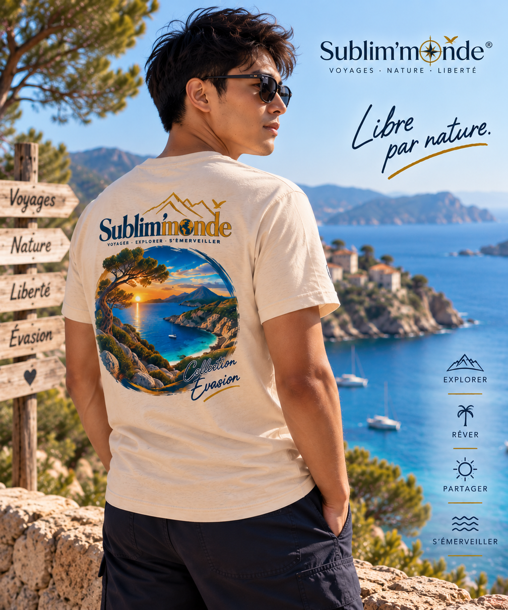 T-shirt évasion Méditerranée - Sublim'monde