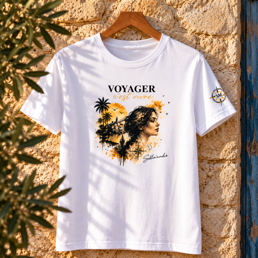 T-shirt bio unisexe VOYAGER - Sublim'monde