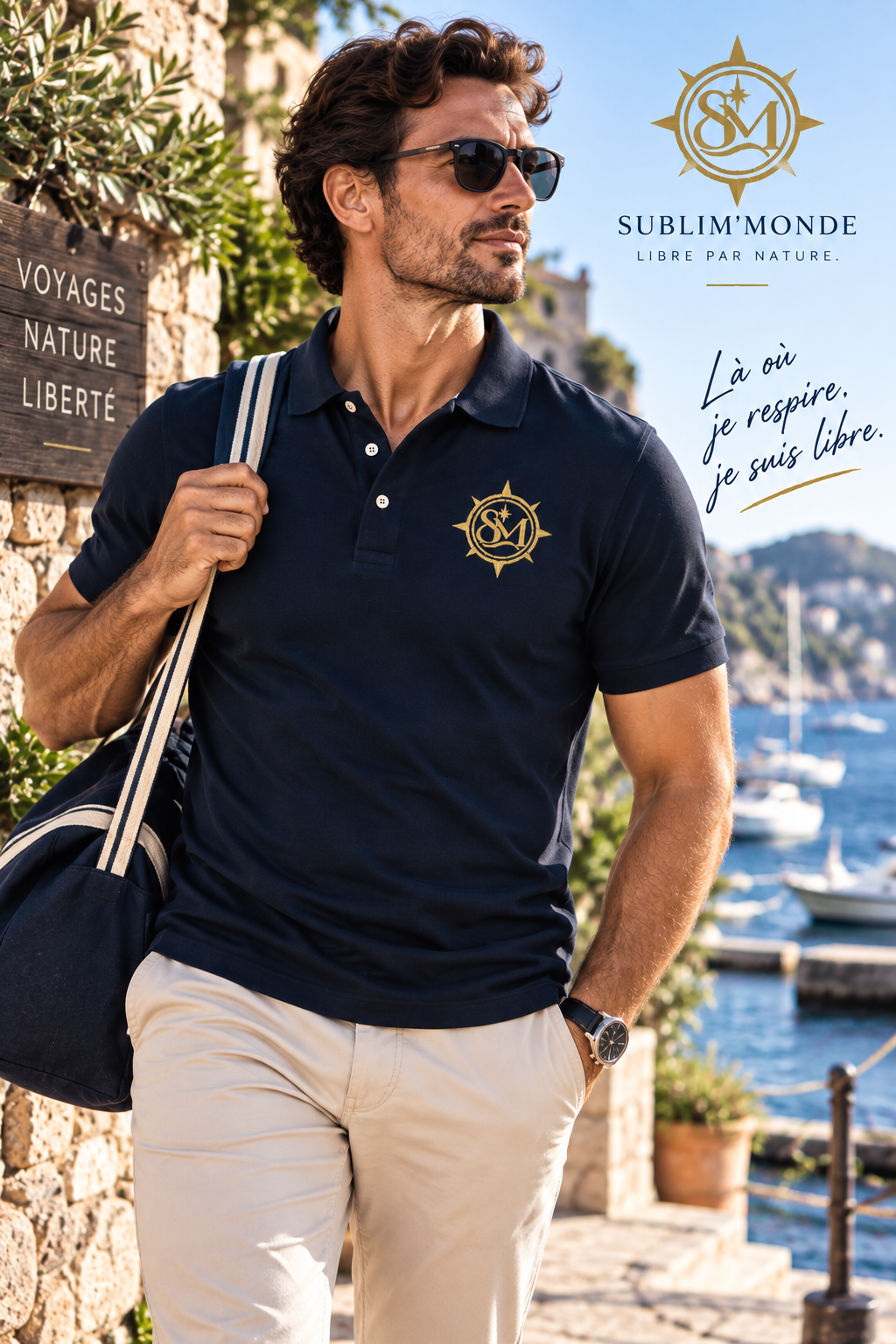 Polo Signature Sublim'monde - bleu nuit