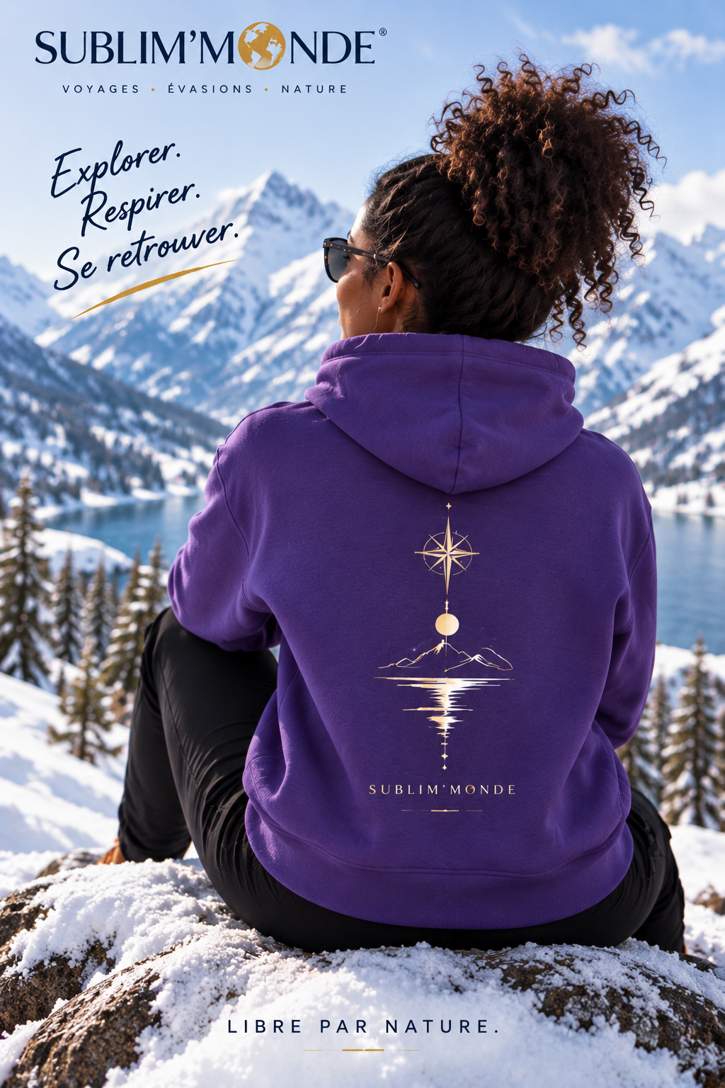 Sweat à capuche femme évasion - Sublim'monde